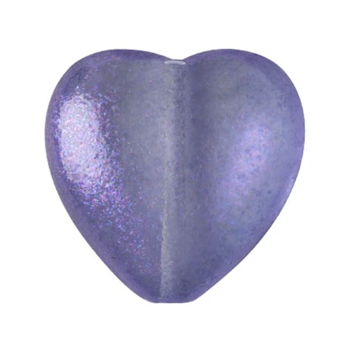 Cuenta de cristal corazón 16x15 mm - Candy Blueberry x1