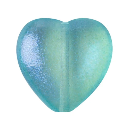 Cuenta de cristal corazón 16x15 mm - Candy Curacao x1