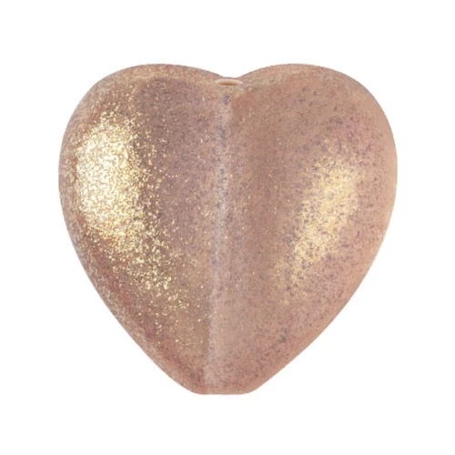Cuenta de cristal corazón 16x15 mm - Candy Peach x1