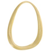Colgantes de gota hueca asimétrica 34x24,5 mm - Acero inoxidable 304L Dorado x2|raw }}