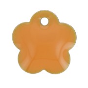 Lentejuela flor metal y resina epoxi 10 mm - Mostaza x10