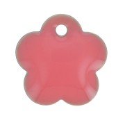 Lentejuela flor metal y resina epoxi 10 mm - Coral rosa x10