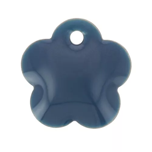 Lentejuela flor metal y resina epoxi 10 mm - Petróleo x10