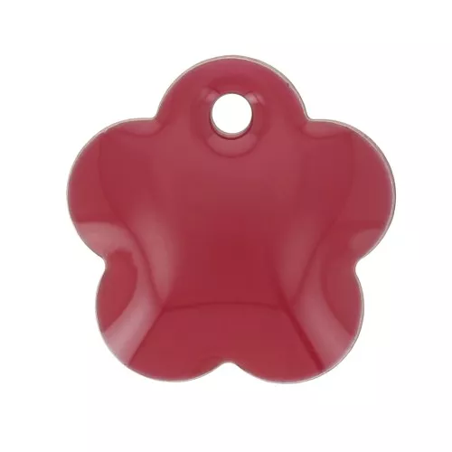 Lentejuela flor metal y resina epoxi 10 mm - Rojo oscuro x10