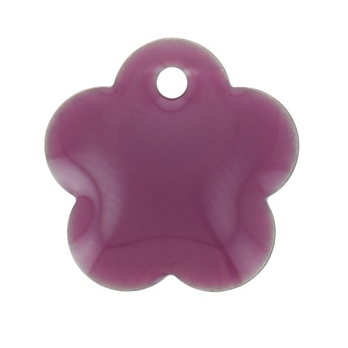 Lentejuela flor metal y resina epoxi 10 mm - Lila x10