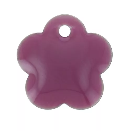 Lentejuela flor metal y resina epoxi 10 mm - Lila x10