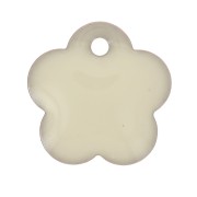 Lentejuela flor metal y resina epoxi 10 mm - Crema x10|raw }}