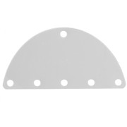 Accesorio para tejer y montar media luna 15x30 mm - Plateado x1