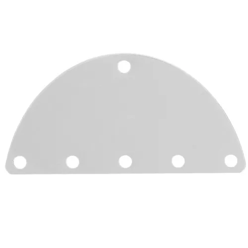 Accesorio para tejer y montar media luna 15x30 mm - Plateado x1