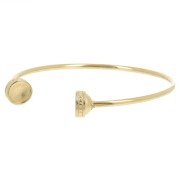 Pulsera brazalete de 185 mm - para cabujón de 8 mm - Acero inoxidable 304L Dorado x1