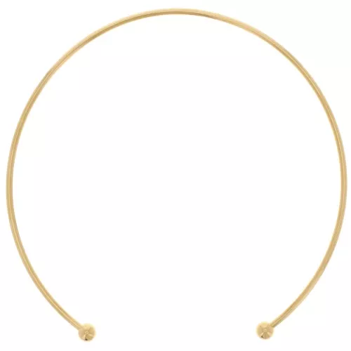 Gargantilla rígida de 14,5 cm con bolitas - Acero inoxidable 304L Dorado x1