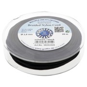Hilo de jade - Hilo de nylon trenzado europeo Griffin 2 mm - Negro x20m|raw }}