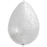 Cuenta de plástico efecto estriado 24x18 mm CCB - Plateado x1|raw }}