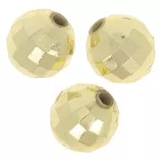 Cuentas facetadas redondas - bolas facetadas acrílicas 8 mm - Dorado x15