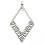 Separador losange 62x36 mm Chapado Plateado envejecido x1|raw }}