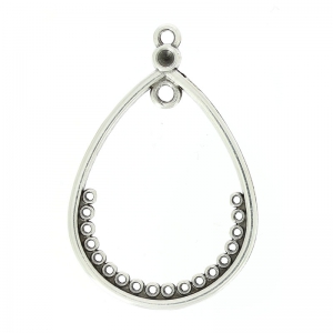 Separador goutte 40x27 mm Chapado Plateado envejecido x1