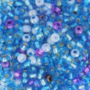Preciosa Cuentas de rocalla 8/0 3 mm - Mix Azul - Violeta x20g