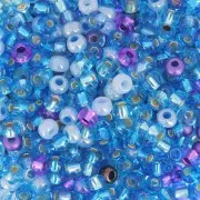 Preciosa Cuentas de rocalla 8/0 3 mm - Mix Azul - Violeta x20g