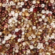 Cuentas de Rocalla Preciosa 11/0 de 2 mm - Mezcla de topacio, 20 g