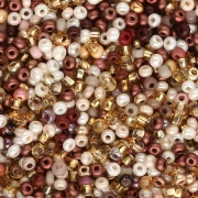 Cuentas de Rocalla Preciosa 11/0 de 2 mm - Mezcla de topacio, 20 g