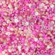 Cuentas de Rocalla Preciosa 11/0 de 2 mm - Mezcla rosa x 20 g