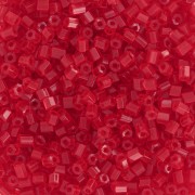 Cuentas de Rocalla Preciosa «Two Cuts» 11/0, 2 mm - Rojo claro transparente, 20 g