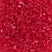 Cuentas de Rocalla Preciosa «Two Cuts» 11/0, 2 mm - Rojo claro transparente, 20 g