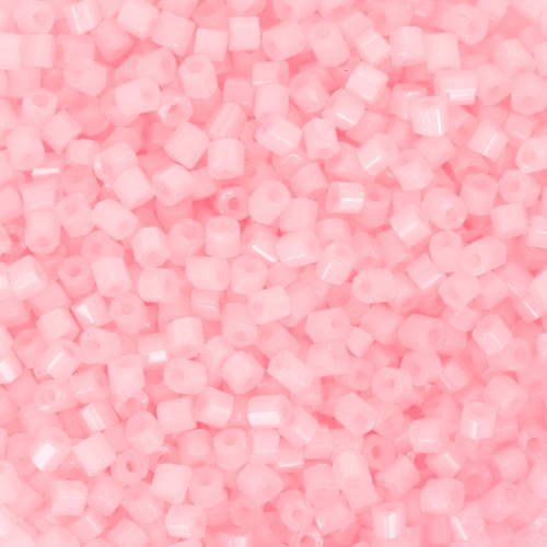 Cuentas de Rocalla Preciosa Two Cuts 11/0 2 mm - Blanco alabastro con ribete rosa claro Sfinx x20 g