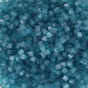Cuentas de Rocalla Preciosa Two Cuts 11/0 2 mm - Solgel Azul Verdoso 3 Teñido Satinado x20 g