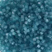 Preciosa Two Cuts Cuentas de rocalla 11/0 2 mm - Solgel Azul Verde 3 Teñido Satén x20g