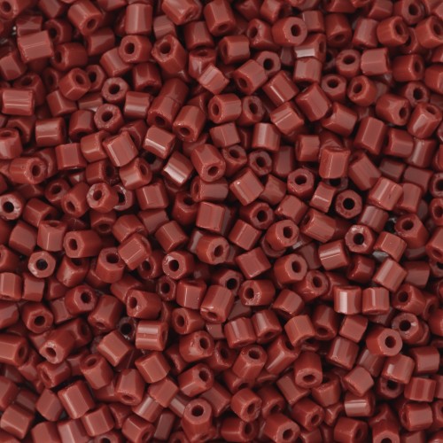 Cuentas de Rocalla Preciosa Two Cuts 11/0 2 mm - Chocolate claro opaco x 20 g