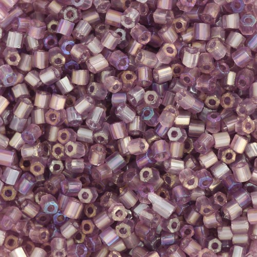 Cuentas de Rocalla Preciosa Two Cuts 11/0 2 mm - Amatista clara arcoíris x 20 g