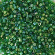 Cuentas de Rocalla Preciosa Two Cuts 11/0 2 mm - Verde transparente arcoíris x 20 g
