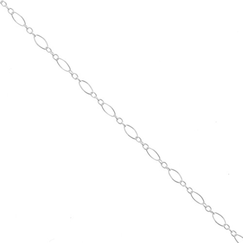 Cadena alternada fantasía (1x3) 3,9 mm - Plata 925 x50cm