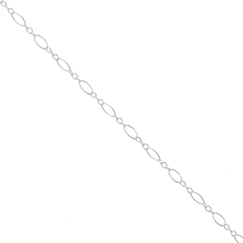 Cadena alternada fantasía (1x3) 3,9 mm - Plata 925 x50cm
