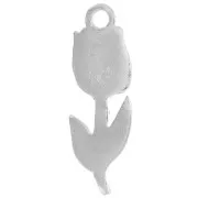 Dije flor de tulipán 20x7 mm - Plata 925 x1