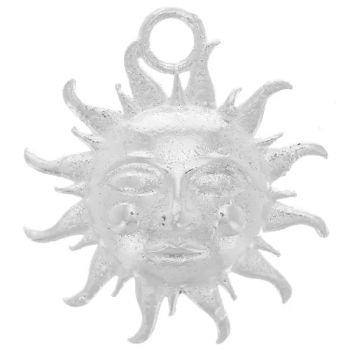 Dije sol de cara 16 mm - Plata 925 x1