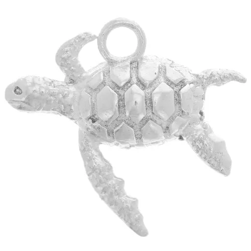 Dije Tortuga Marina 14.5x15 mm - Plata 925 x1
