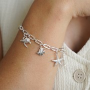 Dije Tortuga Marina 14.5x15 mm - Plata 925 x1