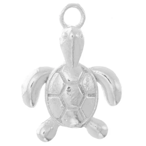 Dije Tortuga de Tierra 18x14 mm - Plata 925 Plateado x1