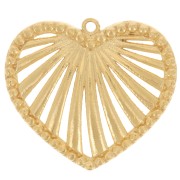 Dije de corazón calado con textura 19x21 mm - Dorado con oro fino x1|raw }}