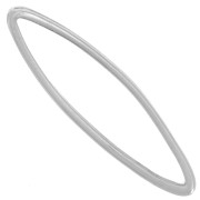 Entrepieza ovalados 29x8 mm - Rodio x6