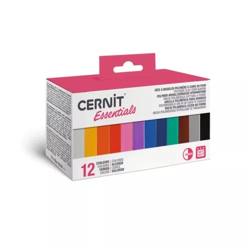 Surtido de 12 colores de pasta Cernit Essentials x1