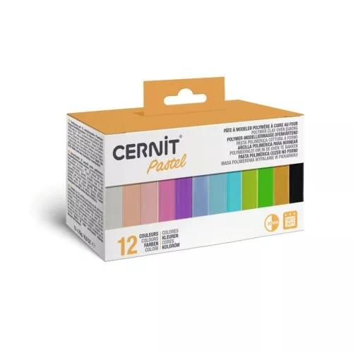 Surtido de 12 colores Pastel Cernit Paste x1