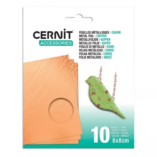Chapas metálicas 80x80 mm Cernit - Cobre x10