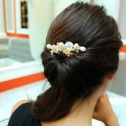 Pasador peine 67x37 mm Dorado x1