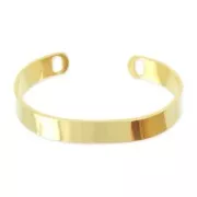 Brazalete jonc ovalado 2 agujeros16 cm dorado HQ x1