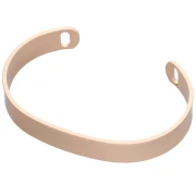 Pulsera brazalete ovalado 2 agujeros 16 cm - Dorado rosa x1