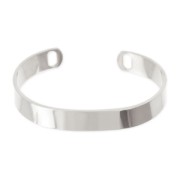 Brazalete jonc ovale 2 trous 16 cm rhodié HQ x1|raw }}