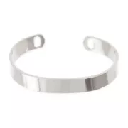 Brazalete jonc ovale 2 trous 16 cm rhodié HQ x1